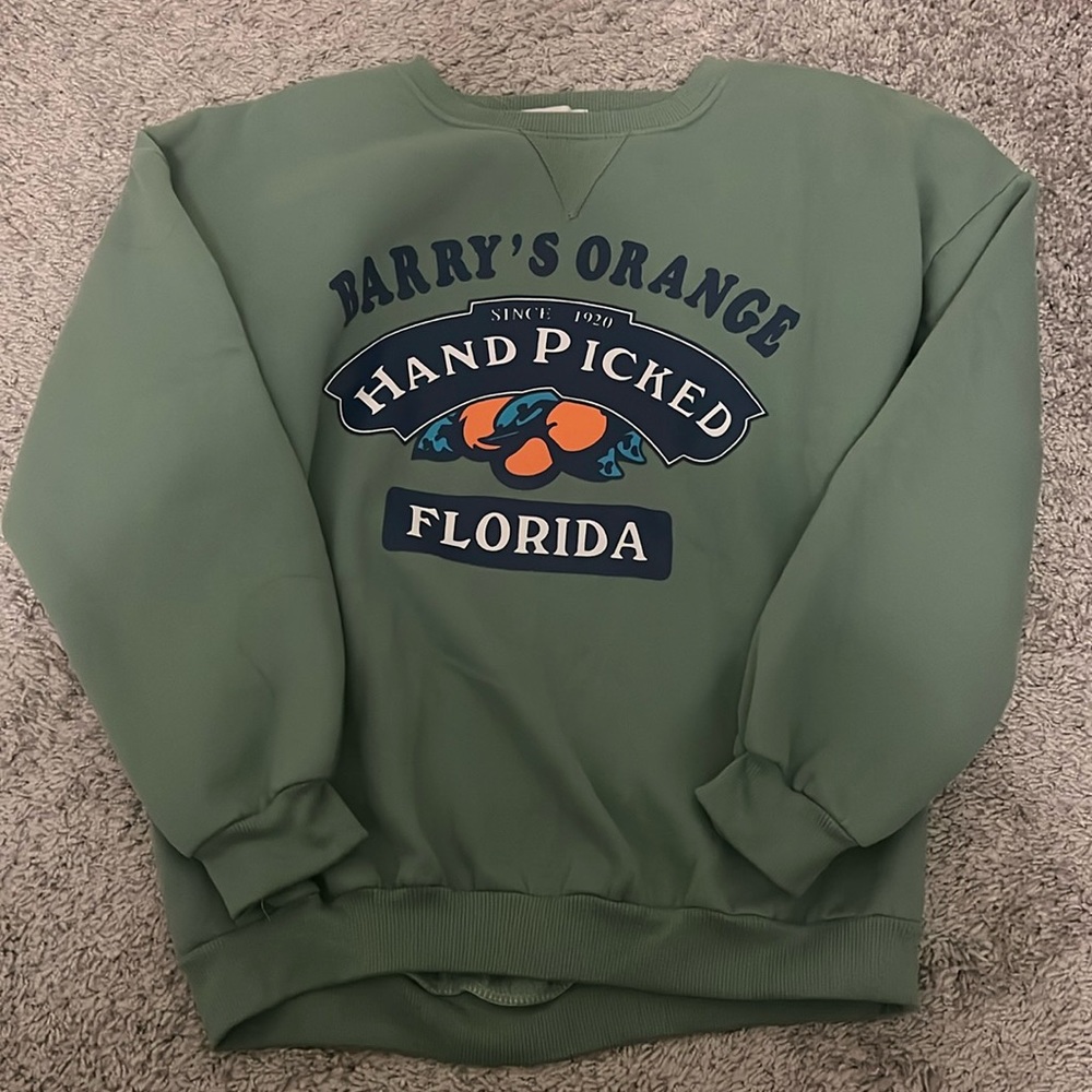 Barry’s Orange Green Graphic Sweatshirt